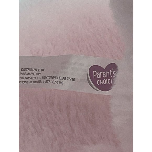 Parents Choice Pink Bunny Rabbit Rainbows Security Blanket Lovey Satin Toy - Picture 5 of 6